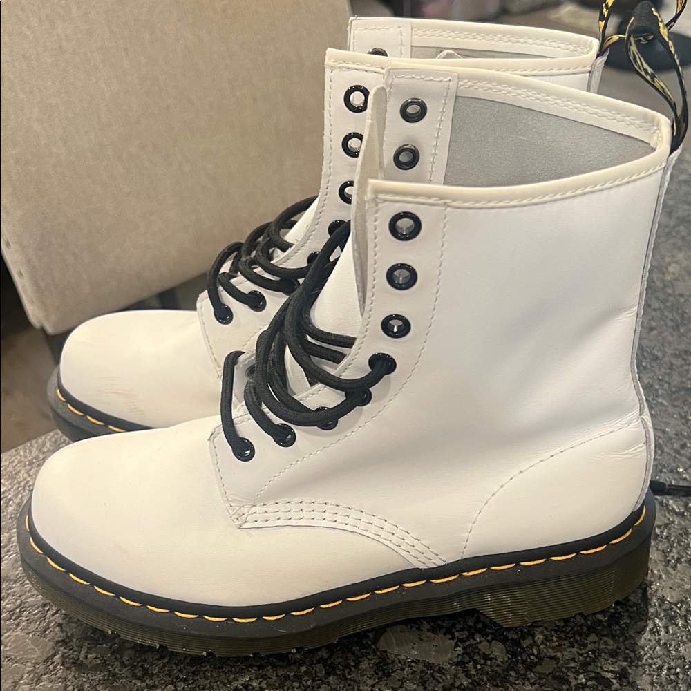 Dr. Martens White Combat Boots
